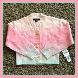 NWT ~ JOE’S GRADIENT PINK V-NECK LONG-SLEEVED BUTTON SWEATER
